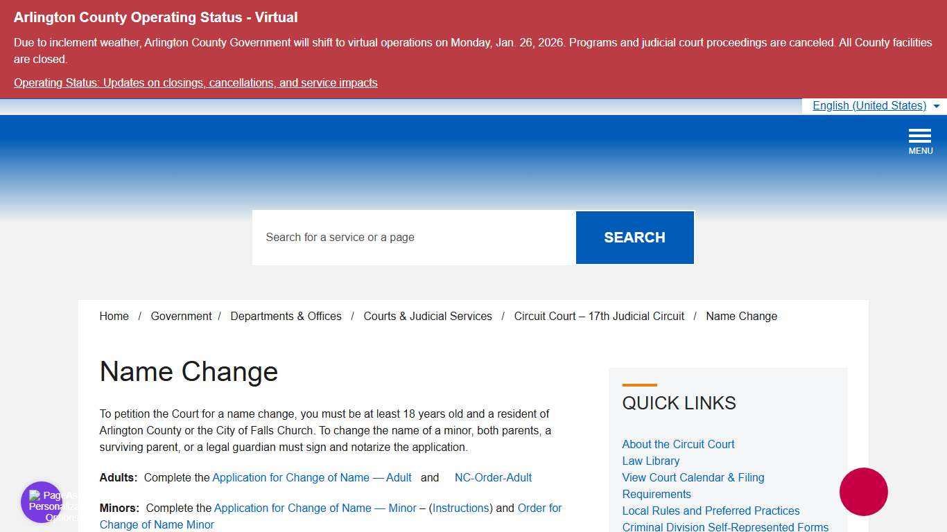 Name Change – Official Website of Arlington County Virginia Government